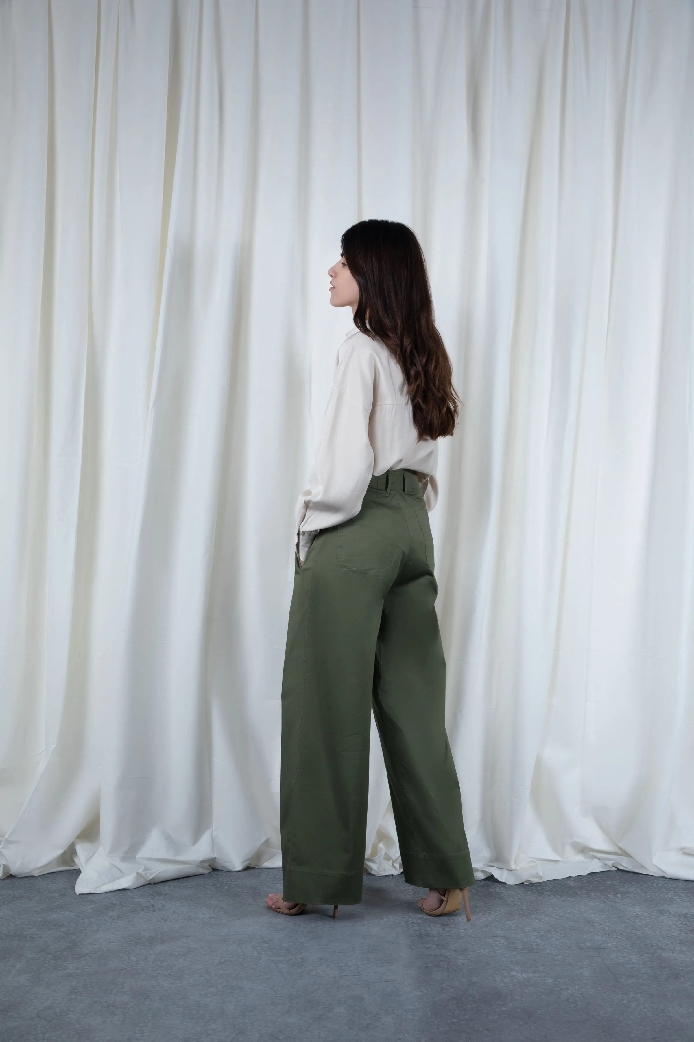 Army Belted Flowy Pants