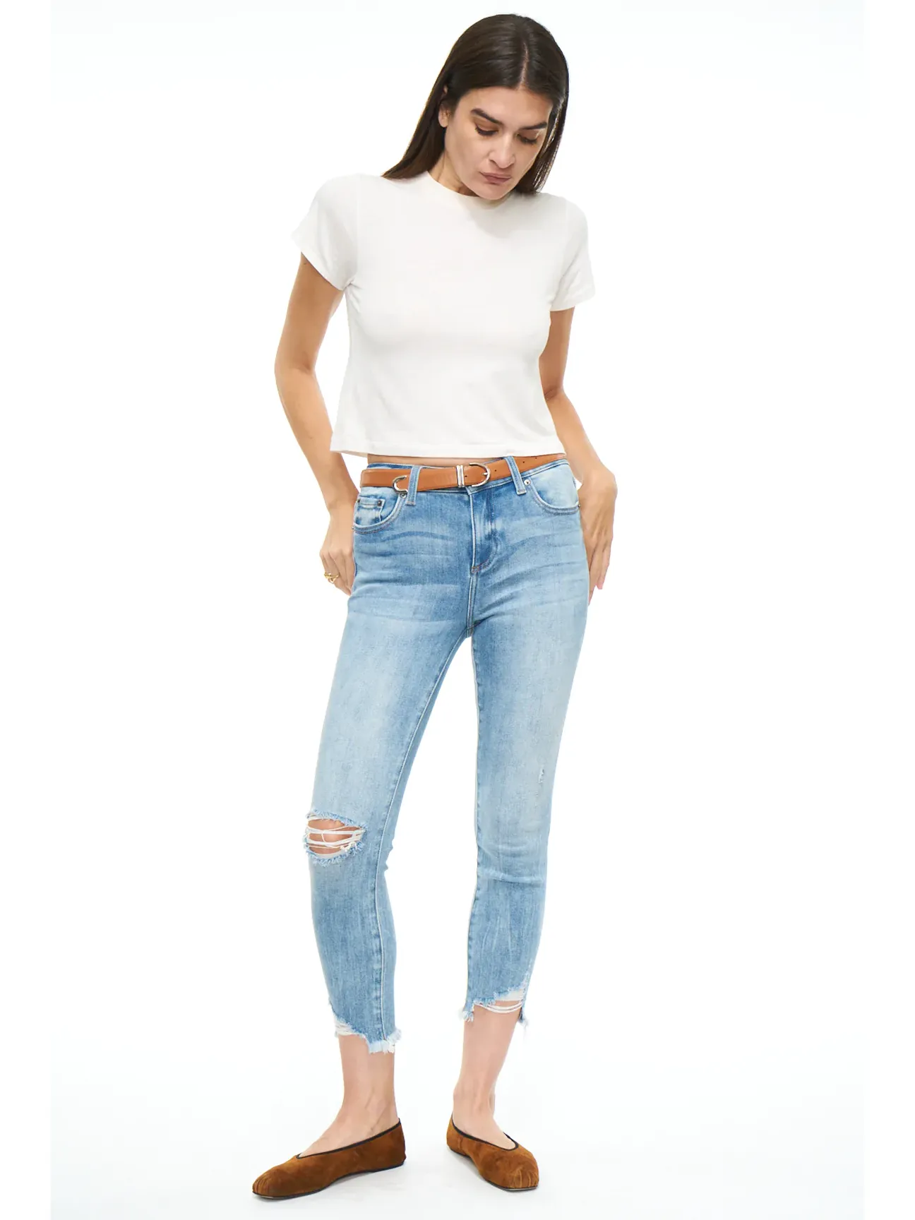 Audrey Mid Rise Skinny Crop