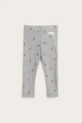 Baby grey wool fox leggings