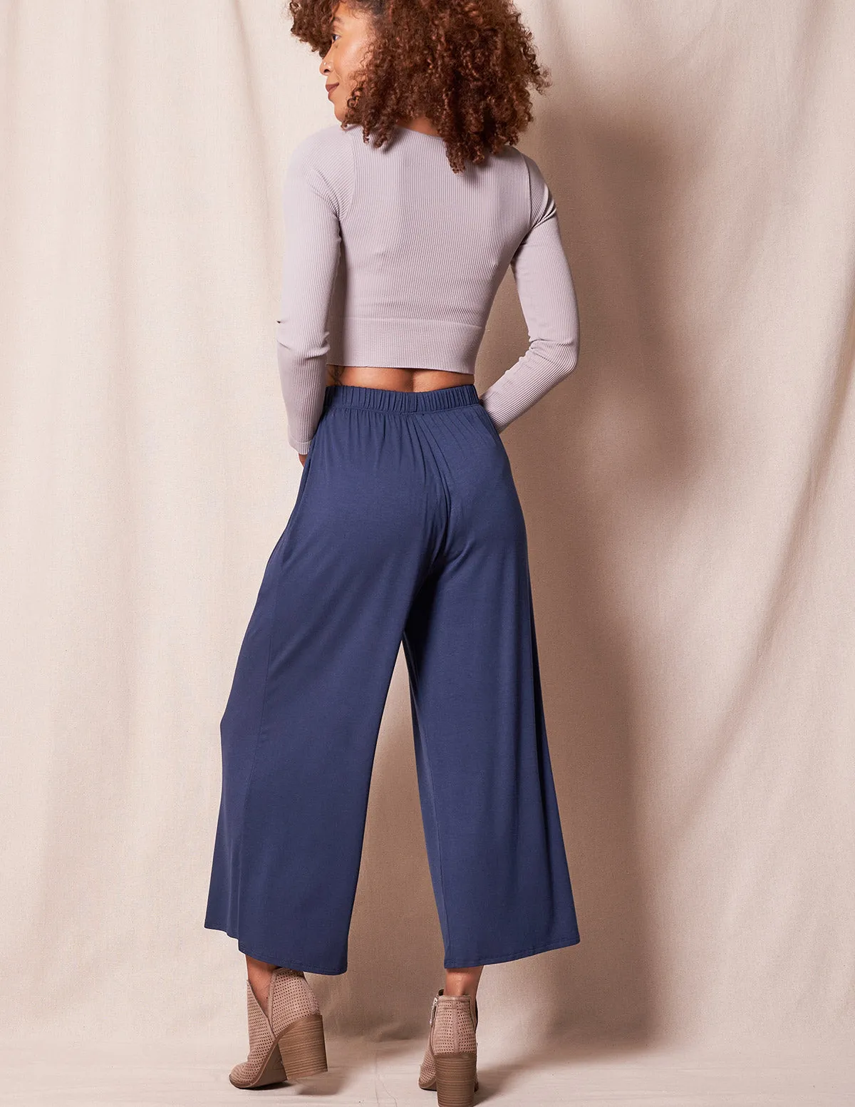 Bamboo Flowy Crop Pants