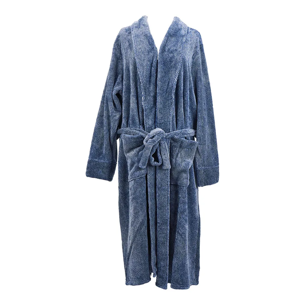 Bath Robe - Navy Marle - Mens