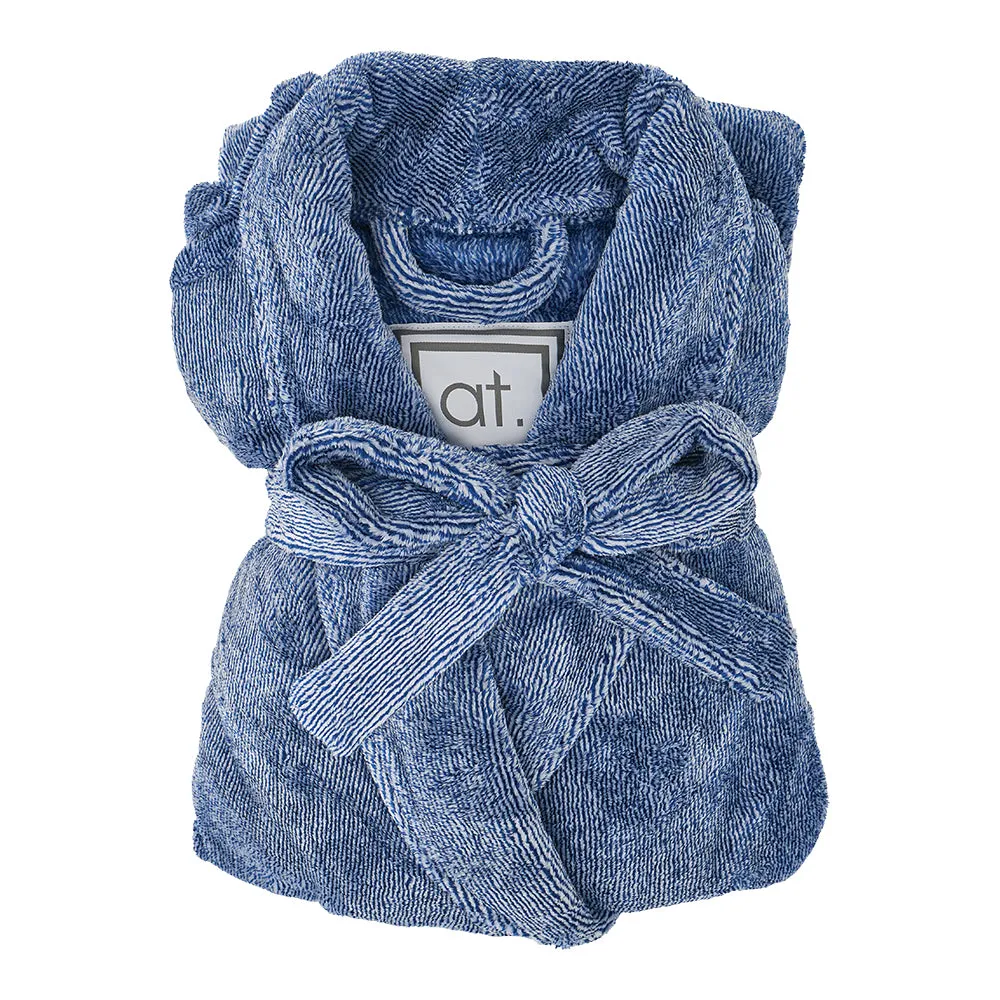 Bath Robe - Navy Marle - Mens