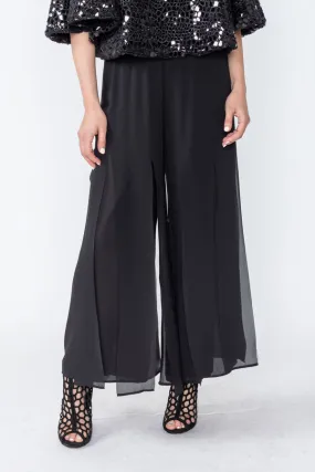 Black Flowy Overlay Pant