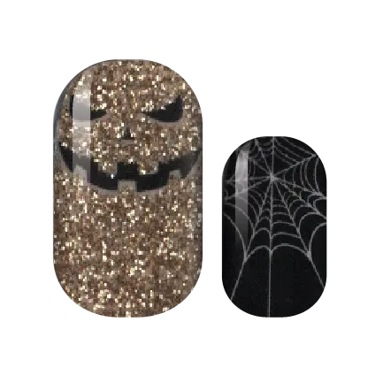 Black Tie Halloween Nail Wraps