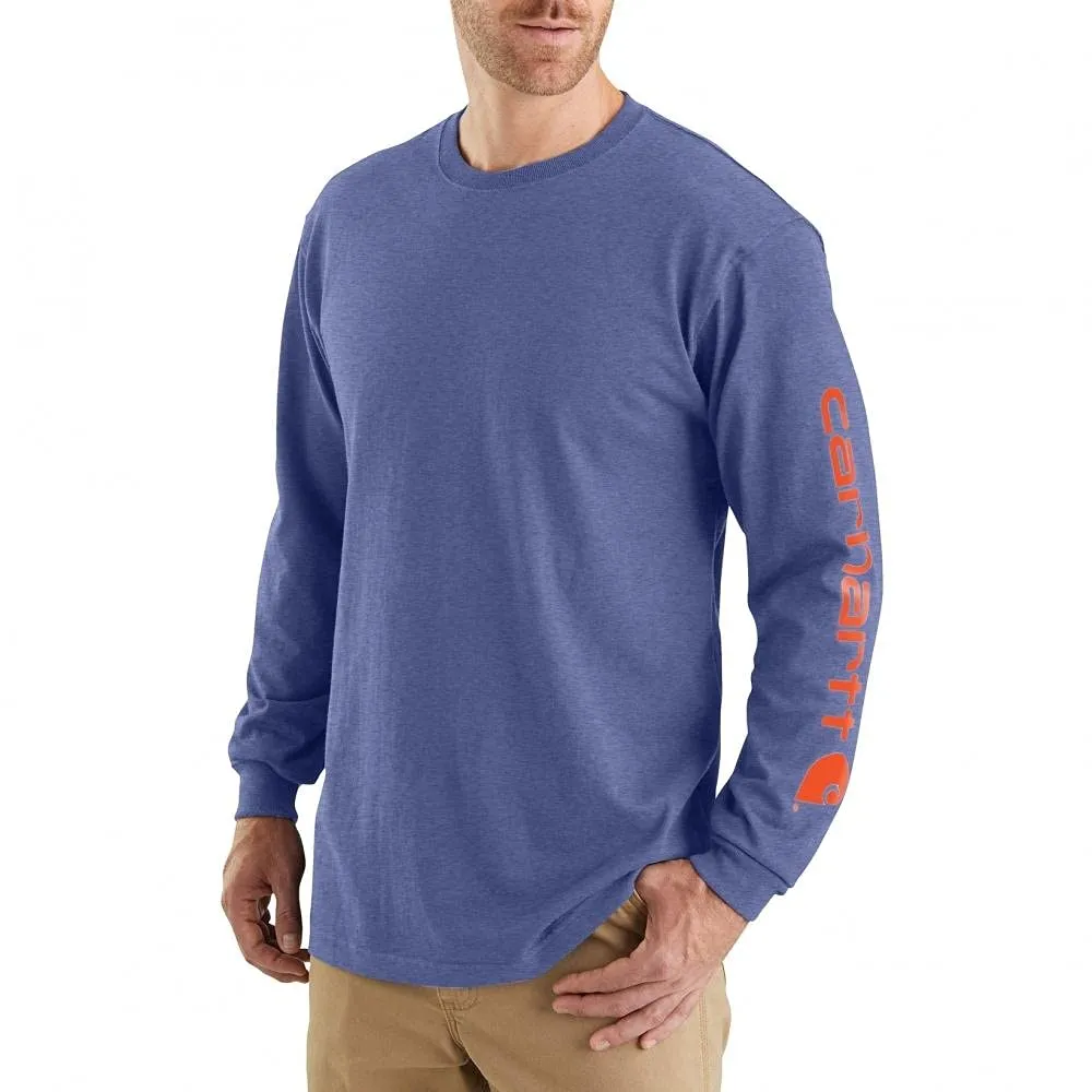 Carhartt K231 Men's Loose Fit Heavyweight Long-Sleeve Logo Sleeve Graphic T-Shirt