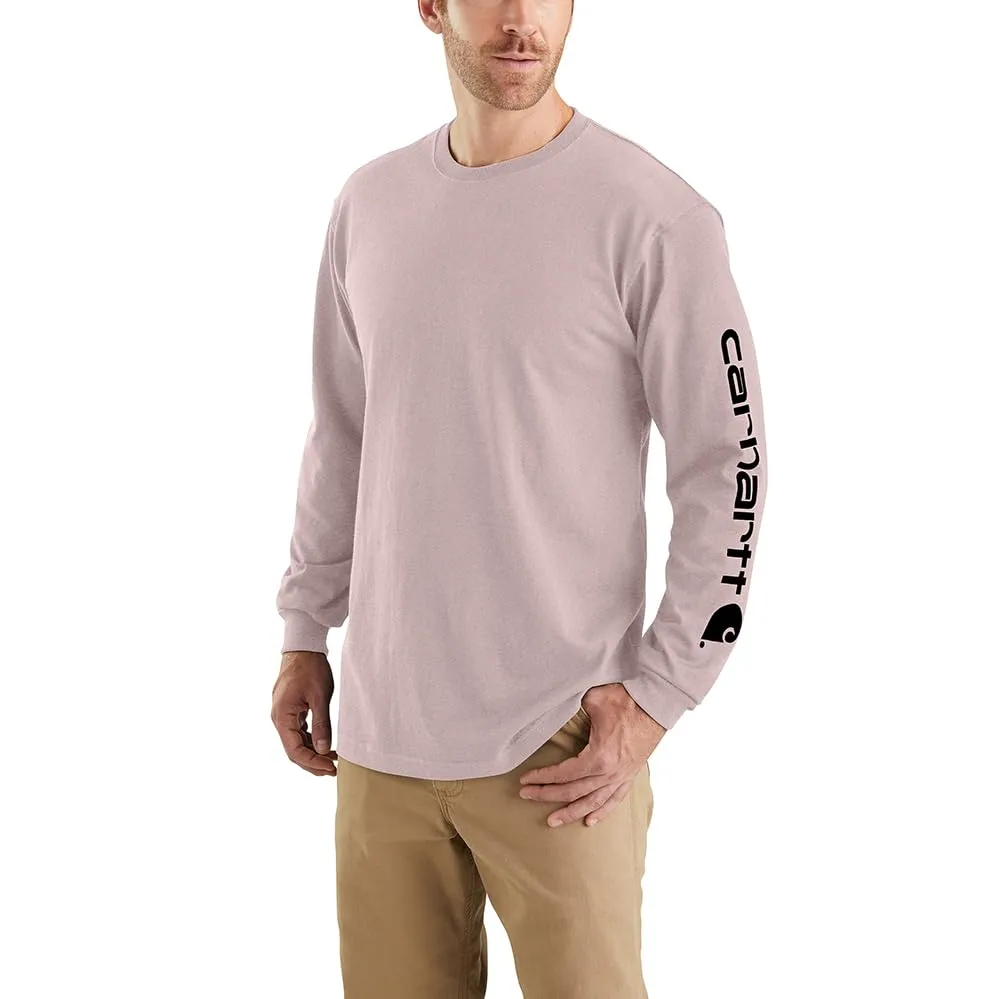 Carhartt K231 Men's Loose Fit Heavyweight Long-Sleeve Logo Sleeve Graphic T-Shirt