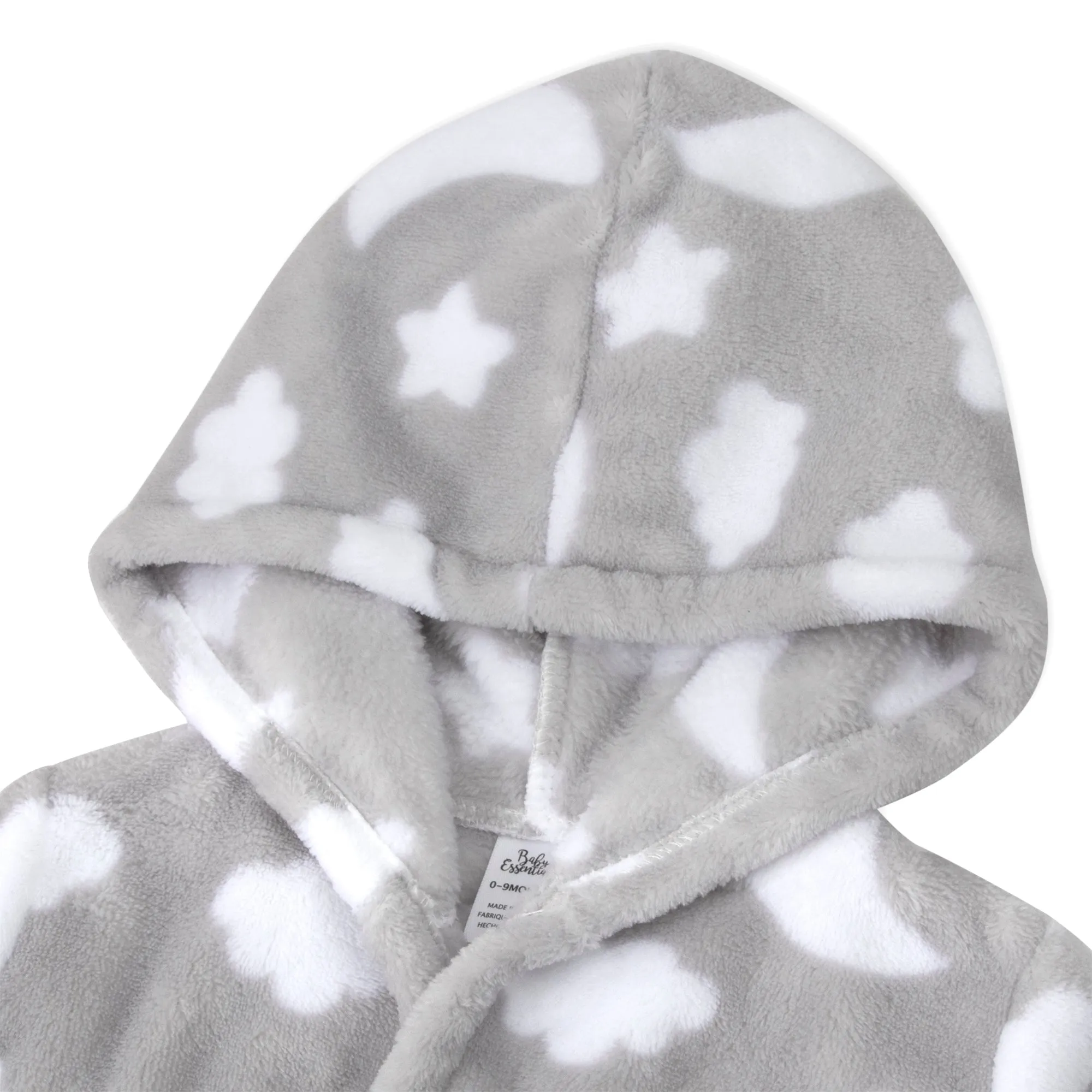 Cloudy Sky Toddler Robe - Grey