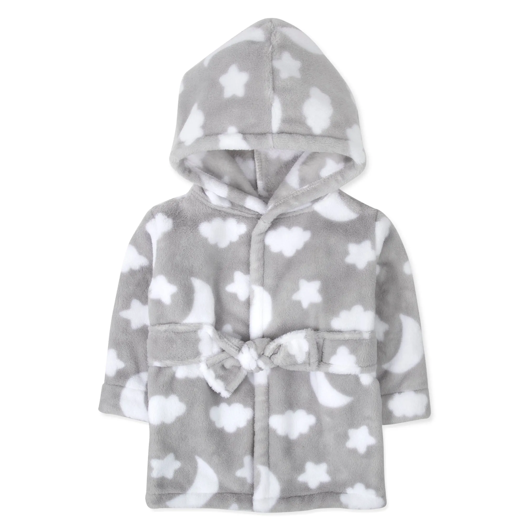 Cloudy Sky Toddler Robe - Grey