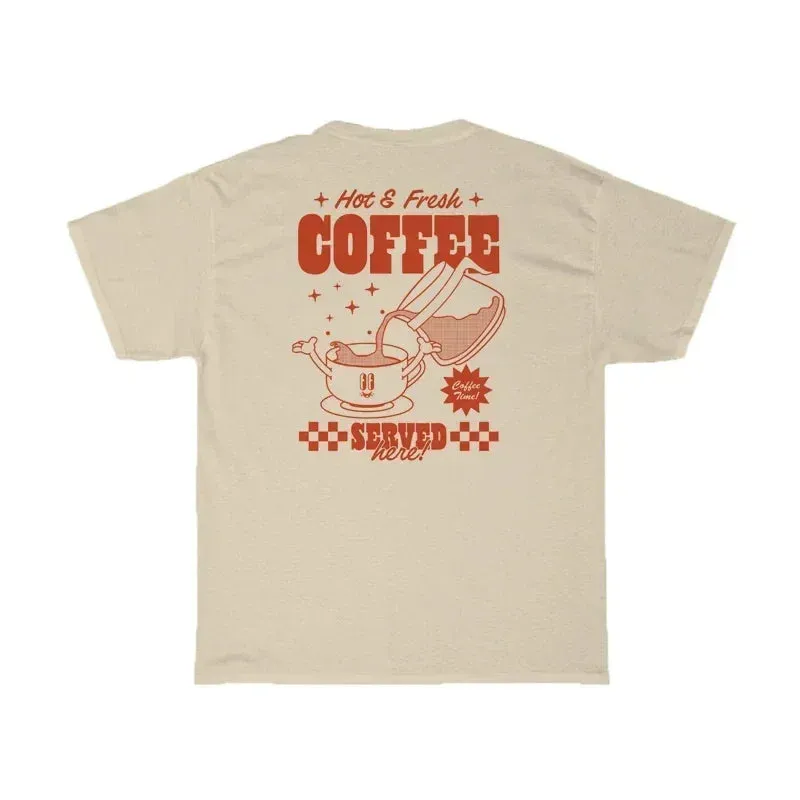 Coffee Lover Shirt Charming Unisex Loose Graphic Tees