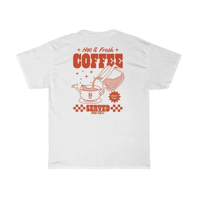 Coffee Lover Shirt Charming Unisex Loose Graphic Tees