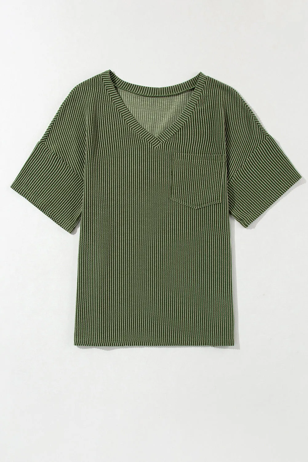 Corded Chest Loose T-shirt