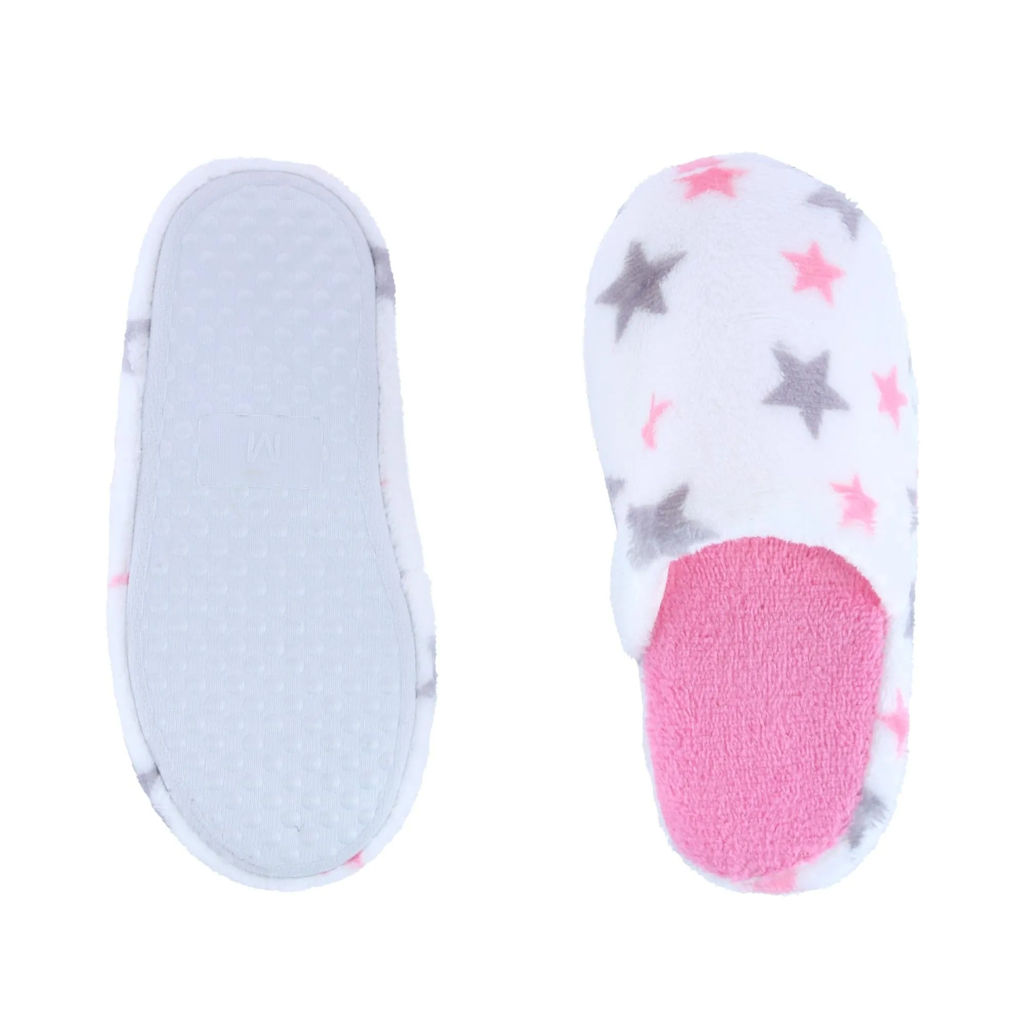 CTM® Girl's Night Star Slip On Slippers