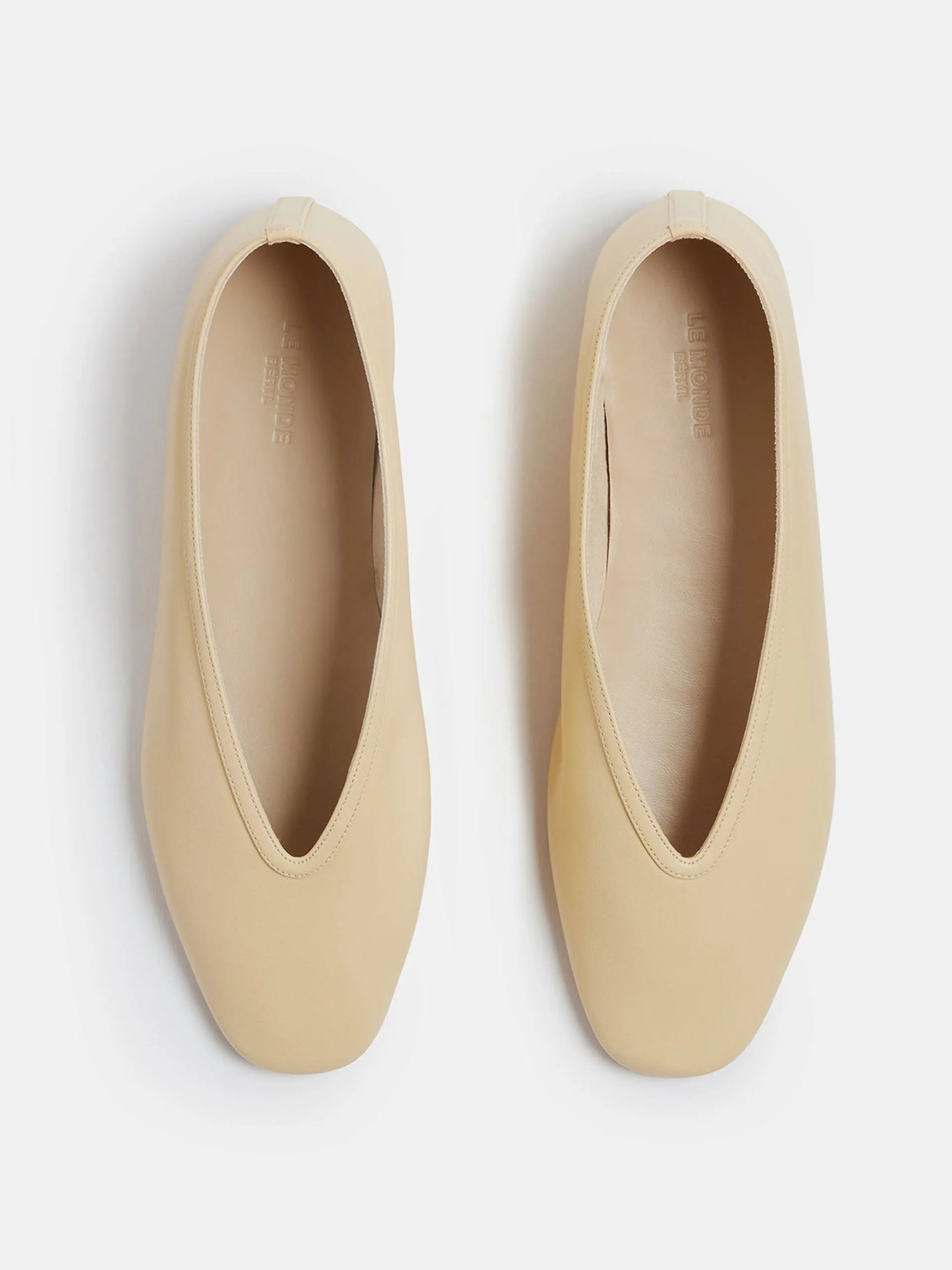 Custard leather Luna slippers