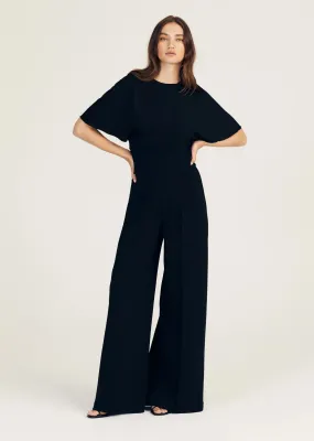 De1239 Ponte Black Flare Pant