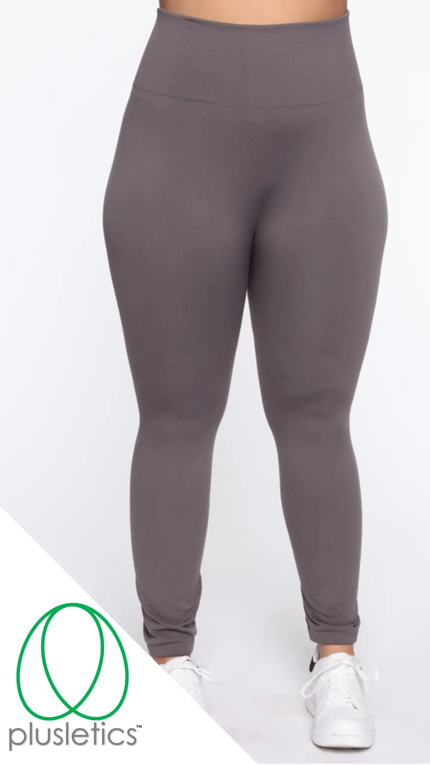 Fleeced Line Plus Size 1” Waistband or High Waisted Leggings