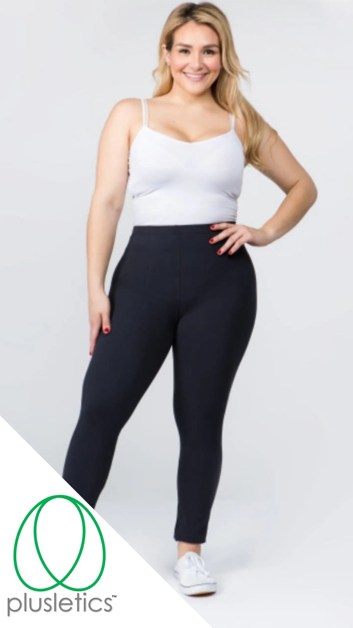 Fleeced Line Plus Size 1” Waistband or High Waisted Leggings