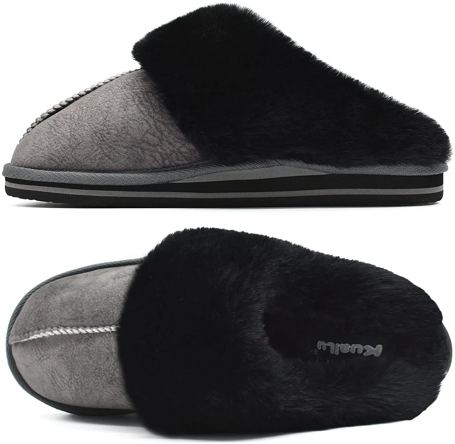 Fluffy Beige Dual Memory Foam Slippers