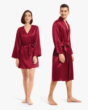 His & Hers Silk Smooth Robes Claret