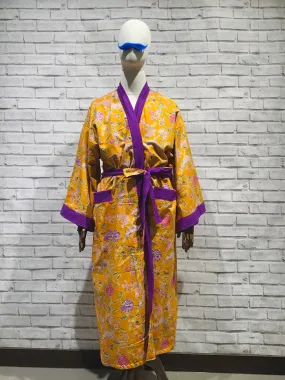 Indian summer waffle robe with purple