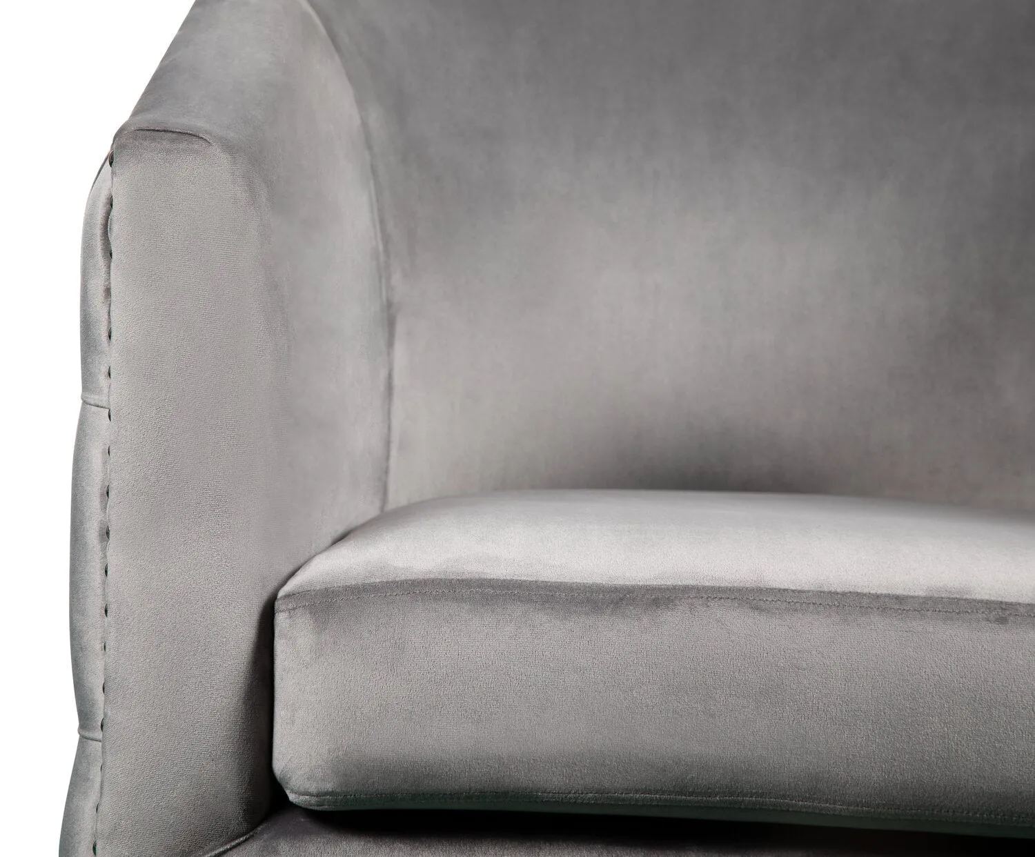 Kelby Velvet Accent Chair - Grey