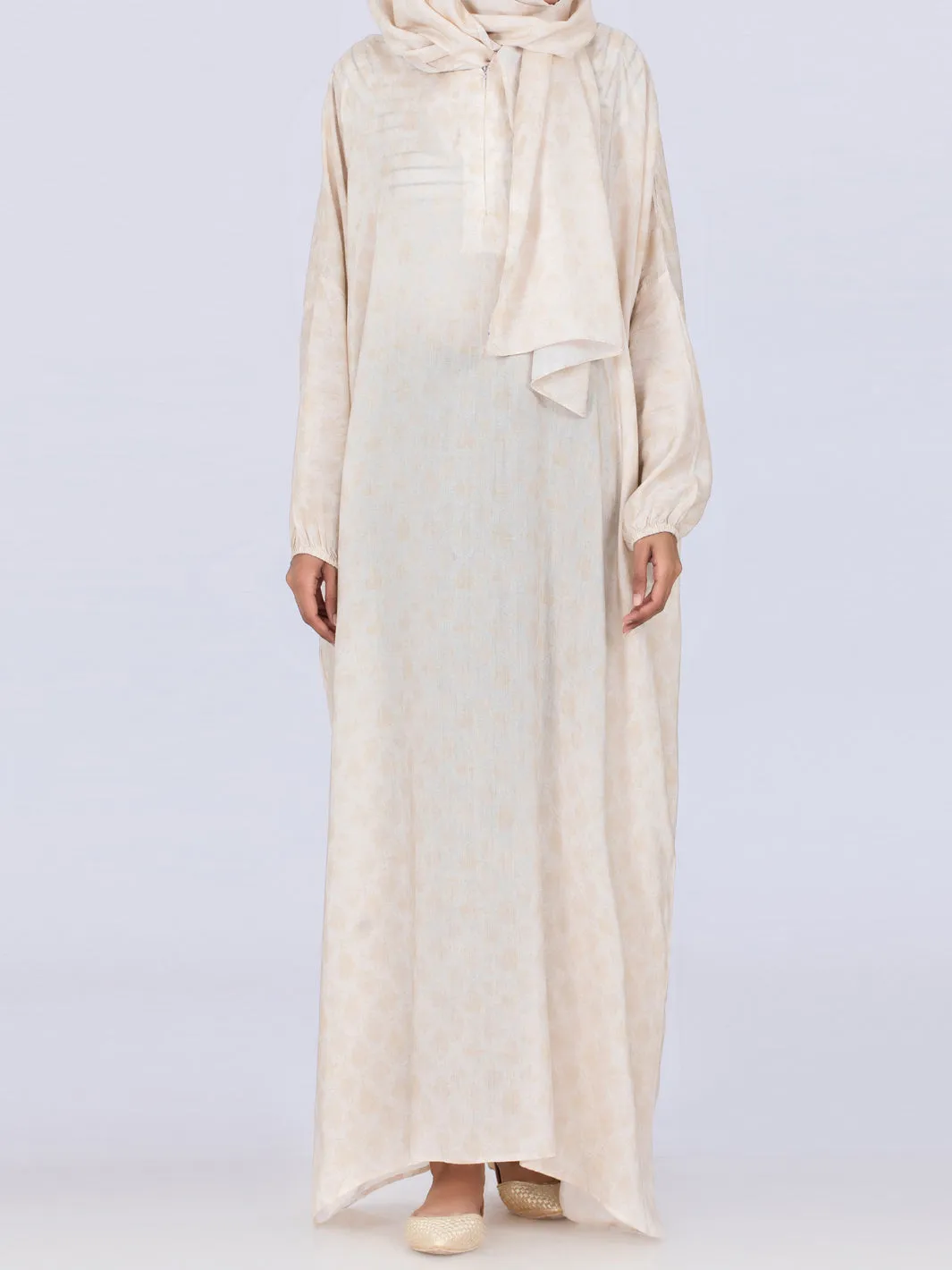 Khaki Viscose Salah Robe - AL-LK-861