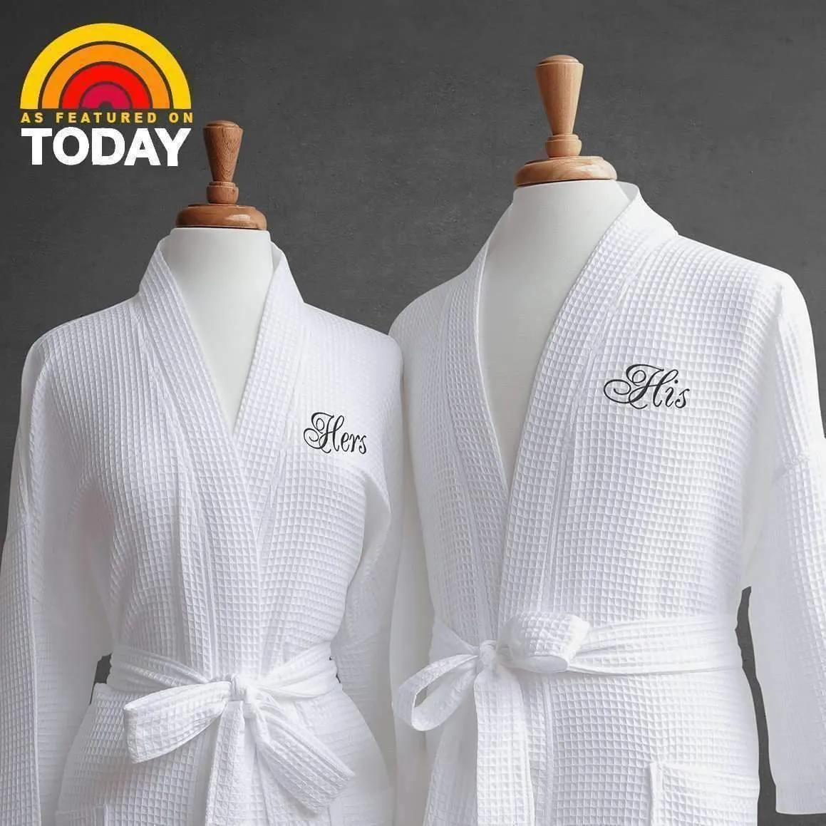 Lakeview Signature Egyptian Cotton Resort Waffle Spa Robe - Fun Gifts