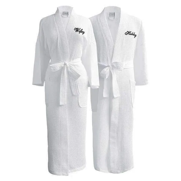 Lakeview Signature Egyptian Cotton Resort Waffle Spa Robe - Fun Gifts