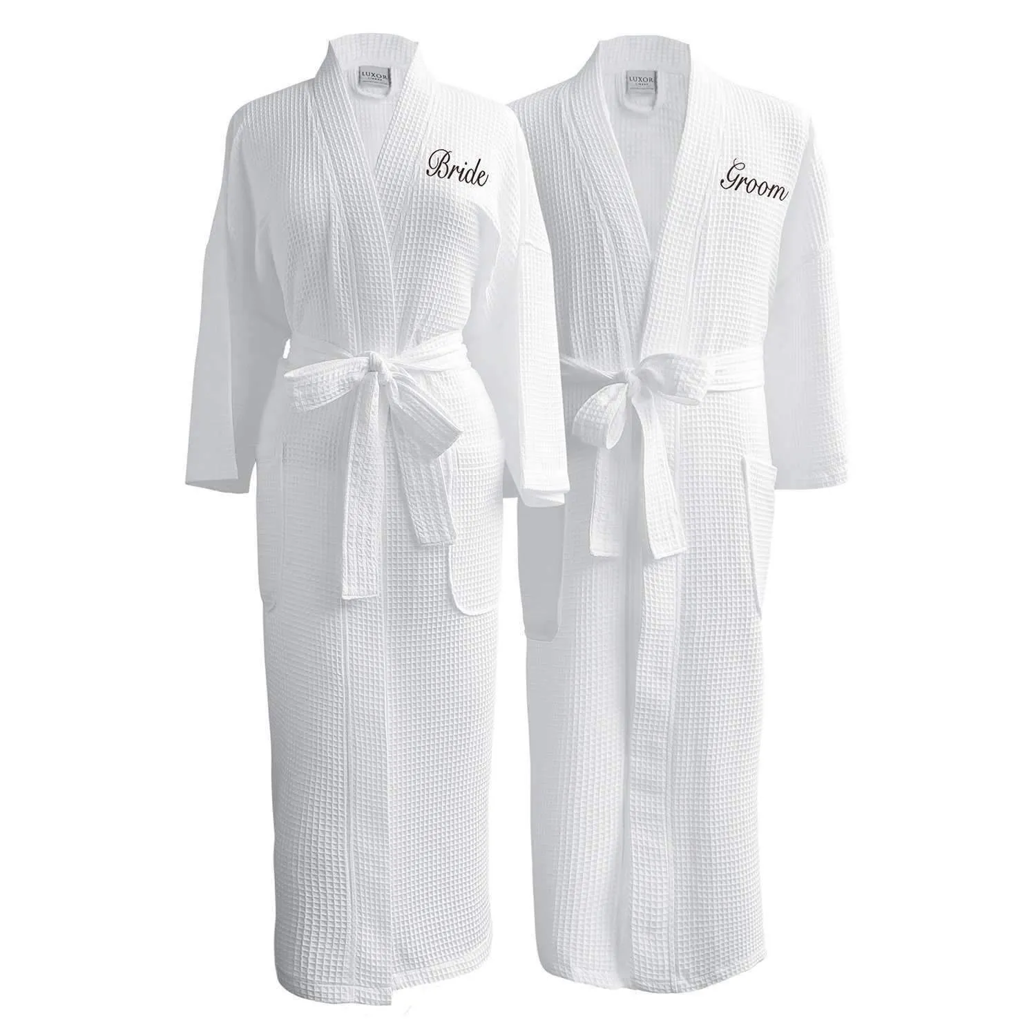 Lakeview Signature Egyptian Cotton Resort Waffle Spa Robe - Fun Gifts