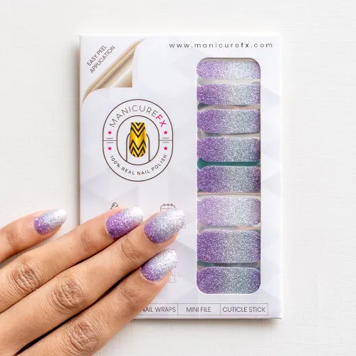 Lavender Nails With Glitter - Nail Wraps (Standard)