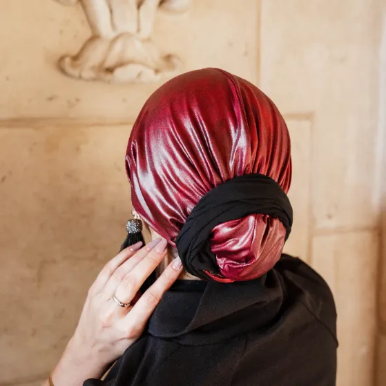 Leathered Cherry Turban