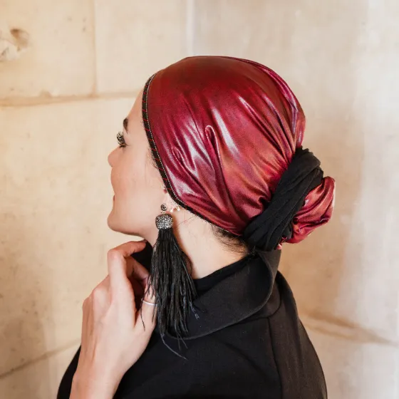 Leathered Cherry Turban