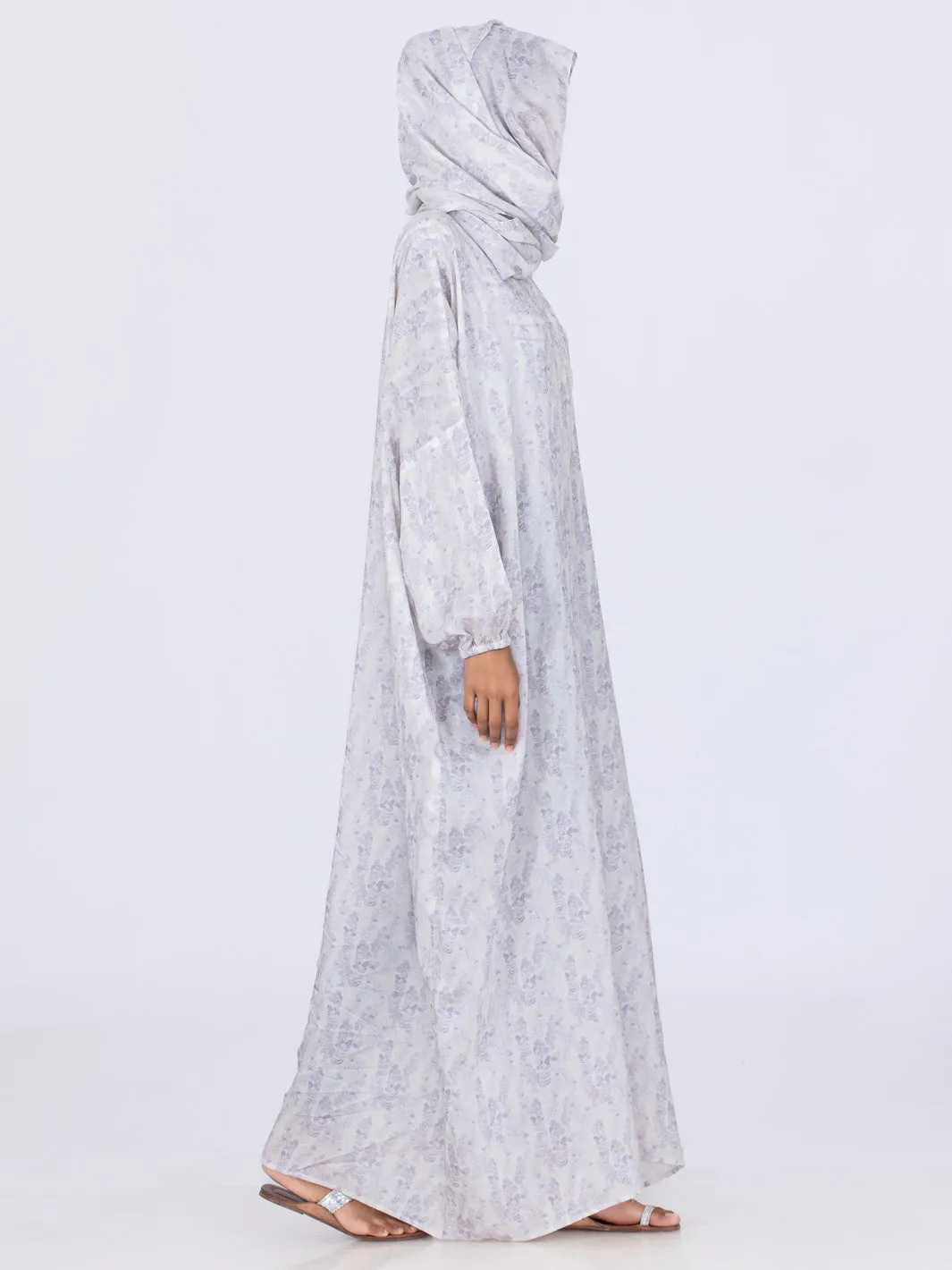 Light Purple Viscose Salah Robe - AL-LK-858