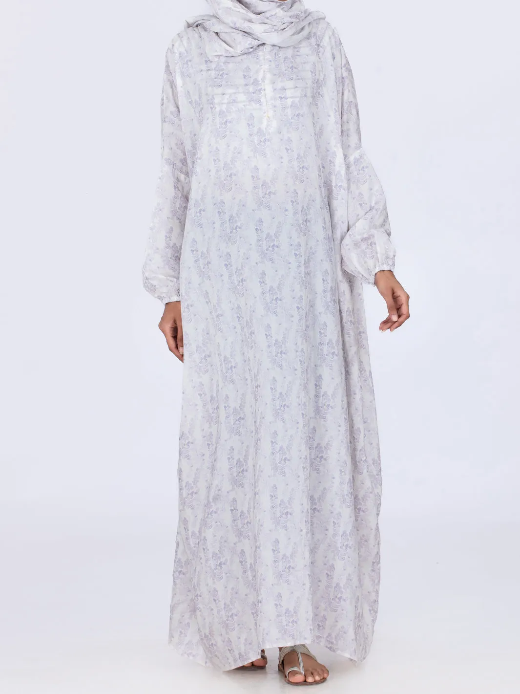 Light Purple Viscose Salah Robe - AL-LK-858