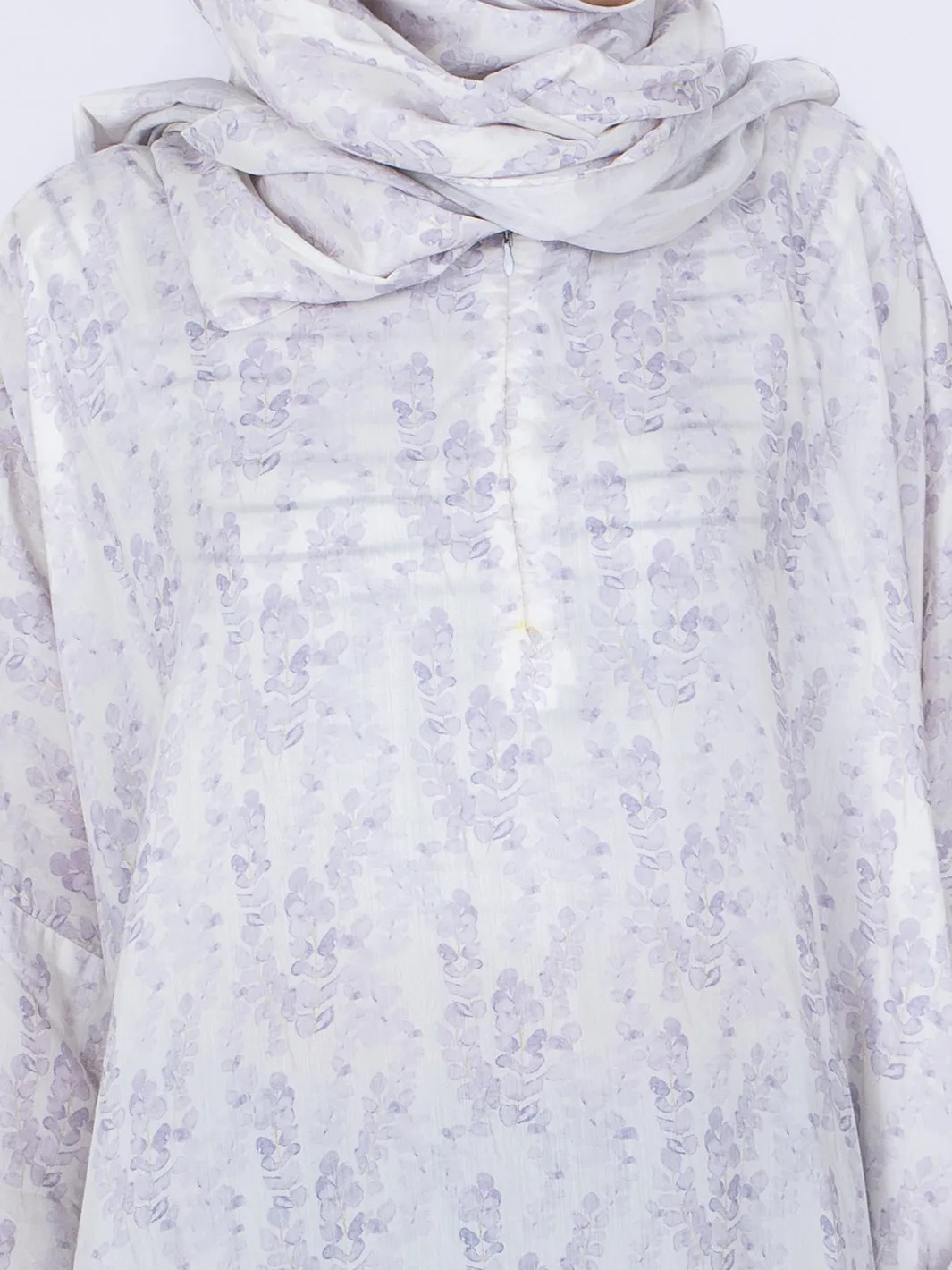 Light Purple Viscose Salah Robe - AL-LK-858