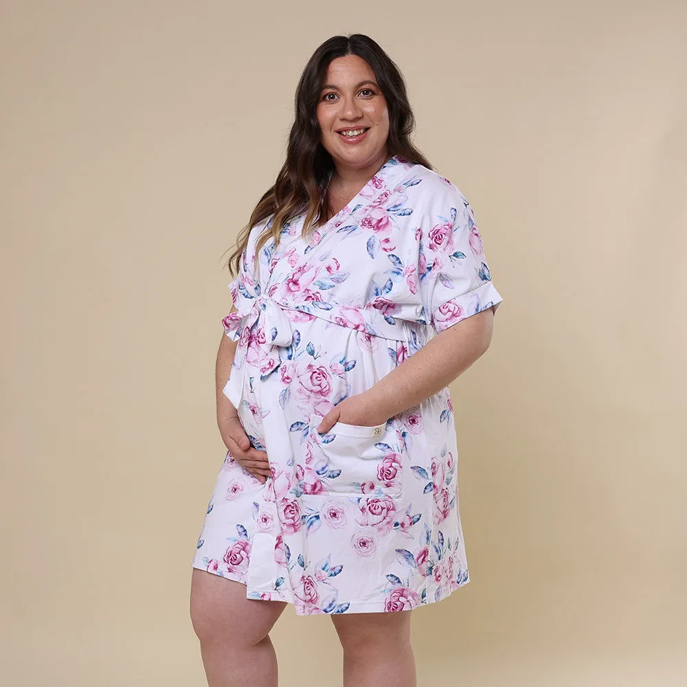 Lilac Skies Organic Maternity Robe