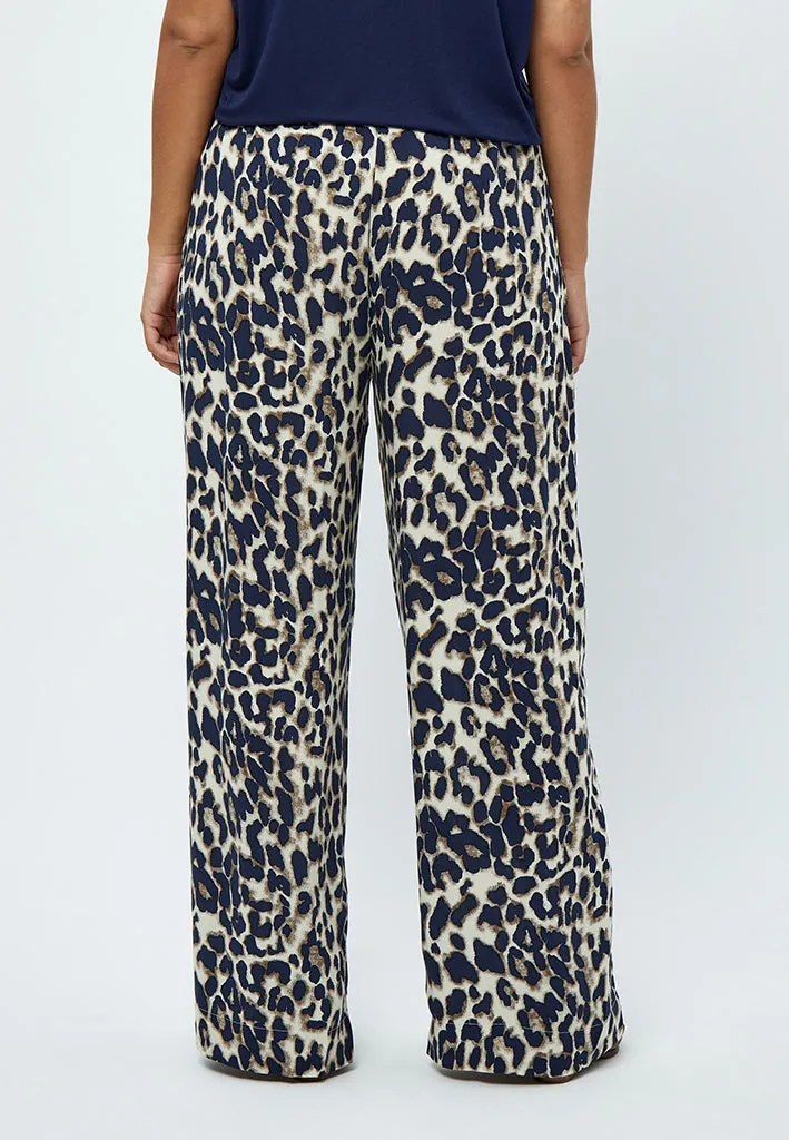 Lova Wide Leg Pants Curve - Warm Sand Print