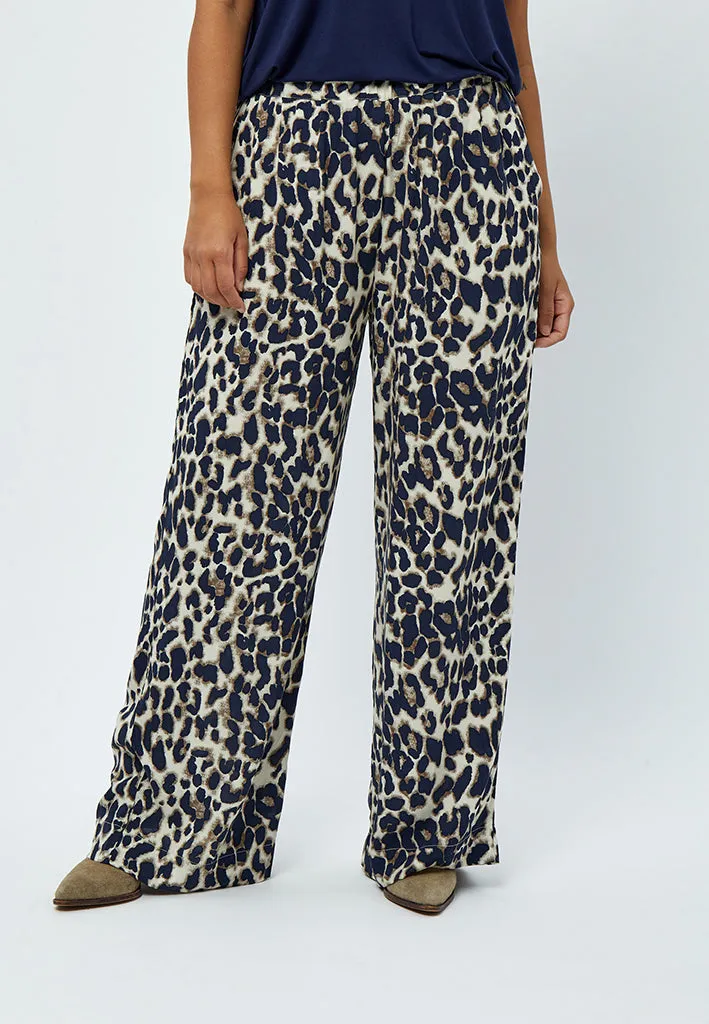 Lova Wide Leg Pants Curve - Warm Sand Print