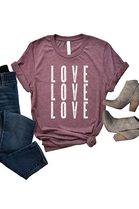 Love Love Love Graphic Tee