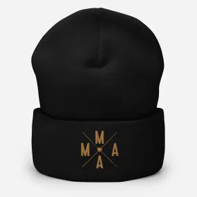 Mama embroidered cuffed beanie