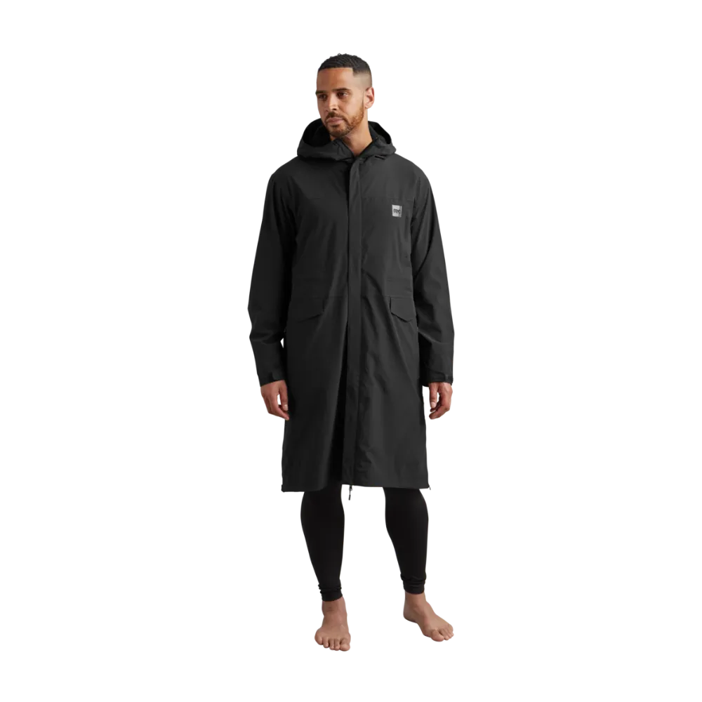 Men's Pursuit Waterproof Lightweight Changing Robe Jacket - Obsidian Black