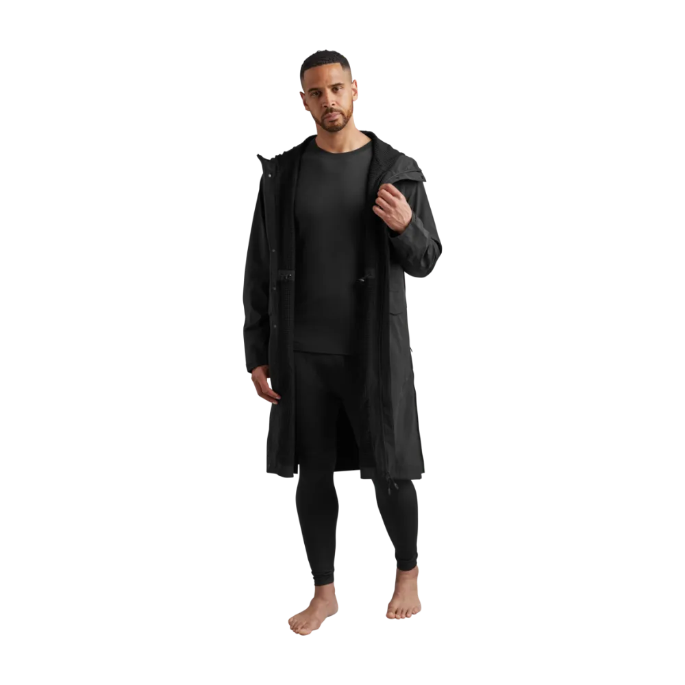 Men's Pursuit Waterproof Lightweight Changing Robe Jacket - Obsidian Black