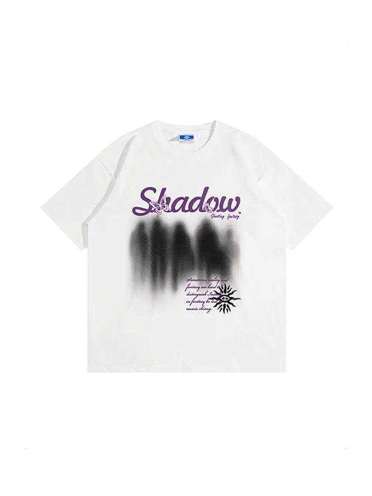 Men'S Shadow Print Loose Tees