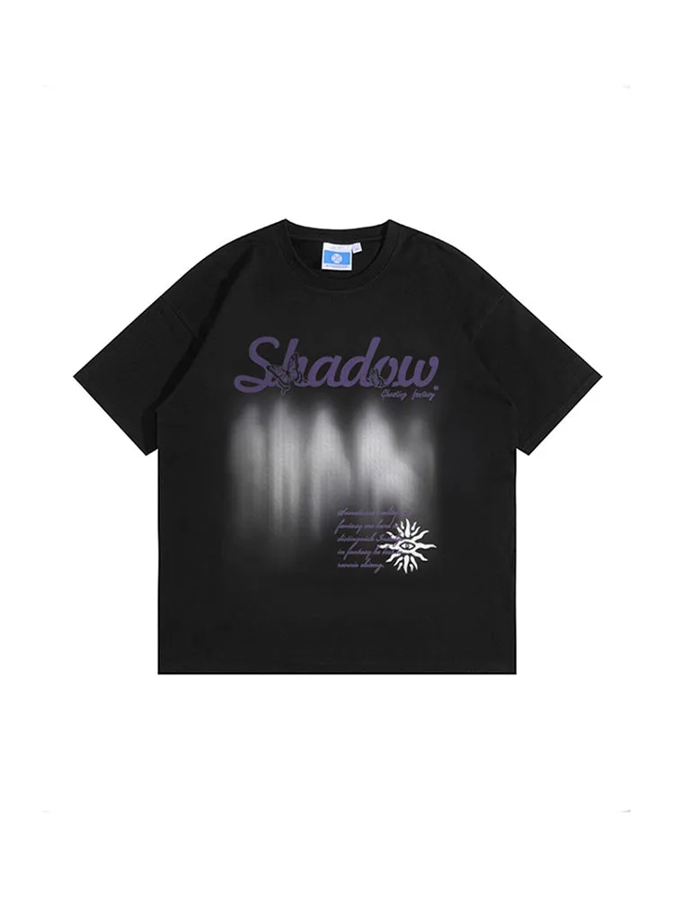 Men'S Shadow Print Loose Tees