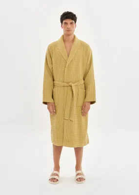 Mustard Waffle Bathrobe