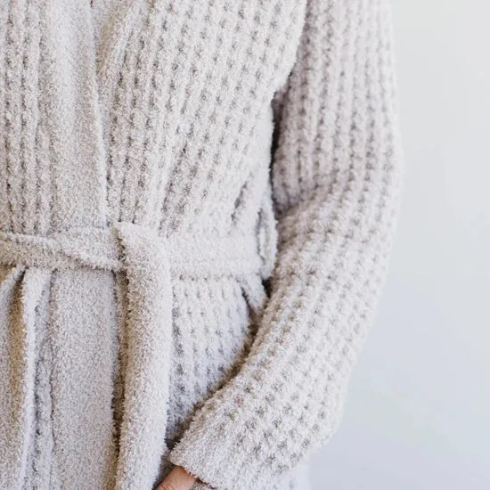 Oatmeal Waffle Knit Robe