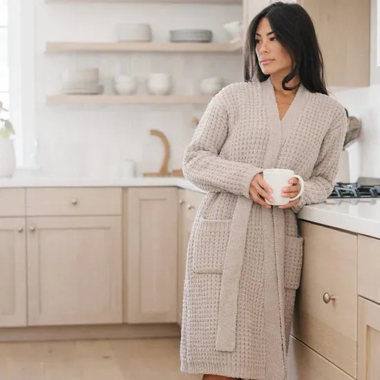 Oatmeal Waffle Knit Robe