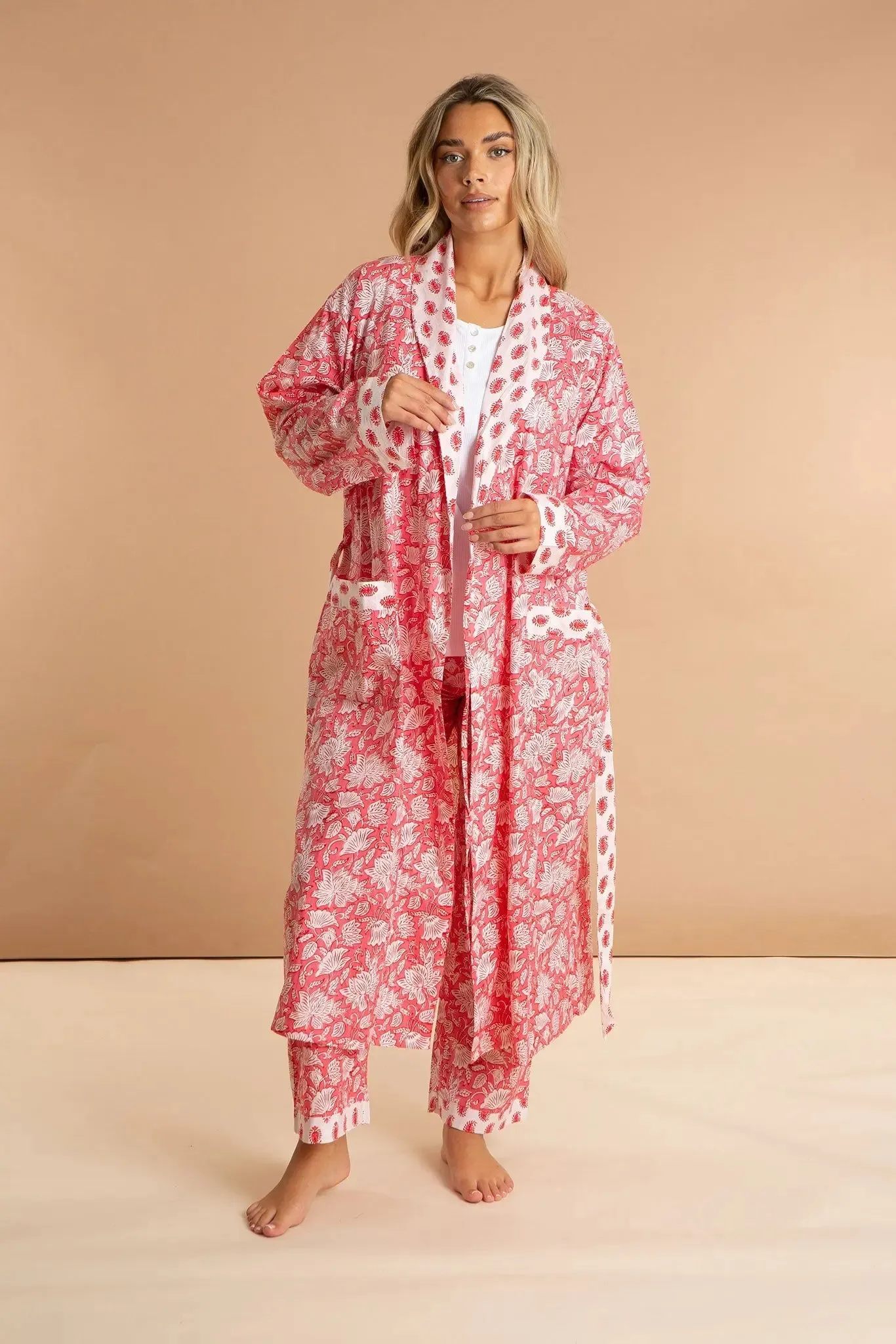 Peony Paisley Women's Cotton Robe