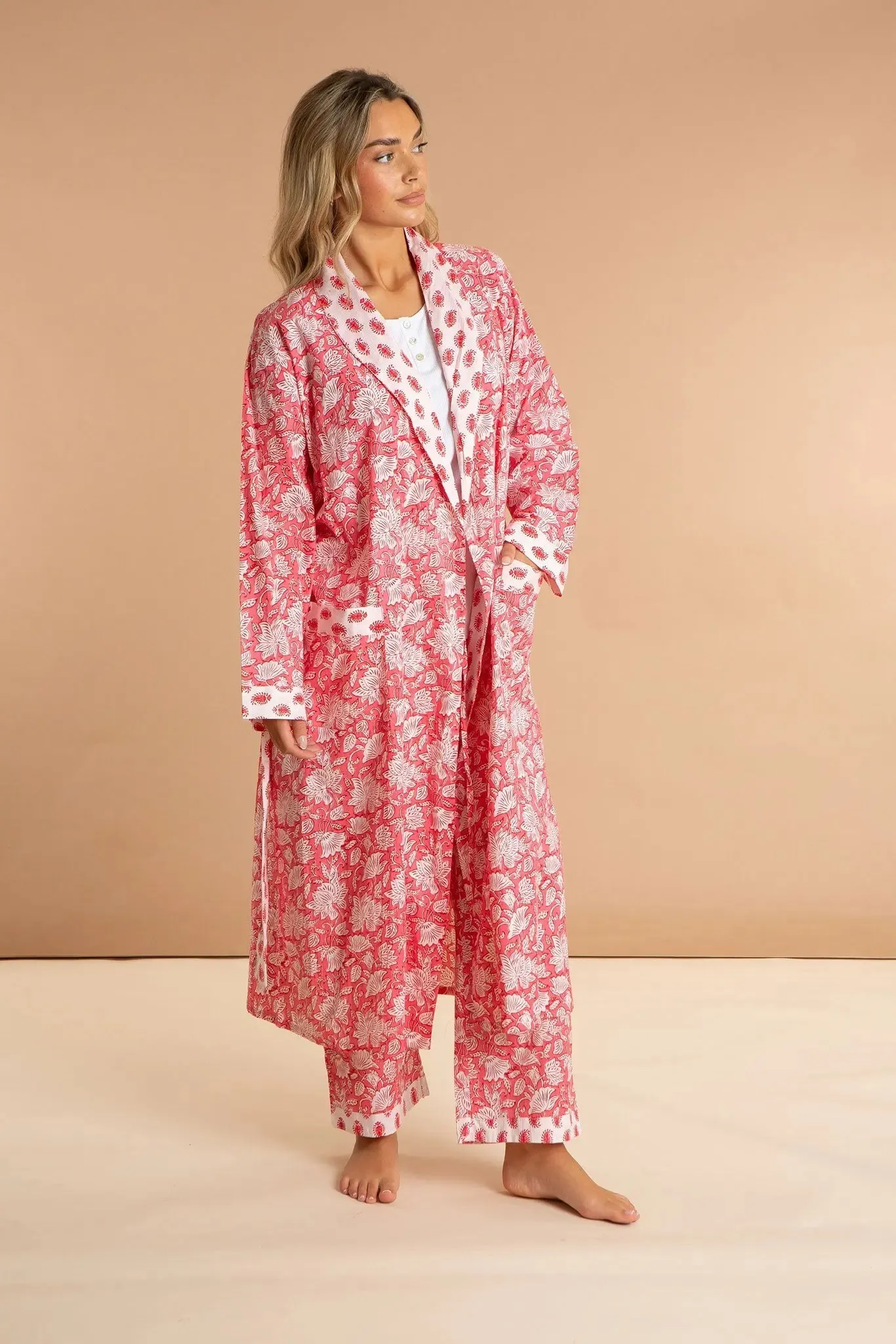 Peony Paisley Women's Cotton Robe