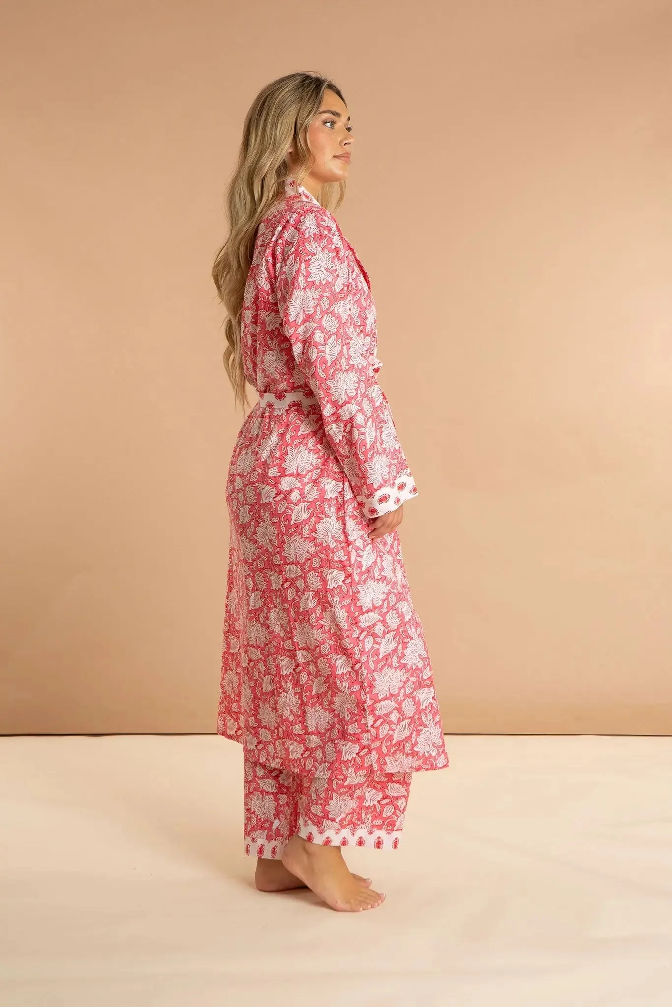 Peony Paisley Women's Cotton Robe