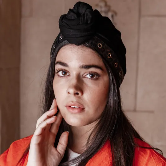 Perforated Leather Turban